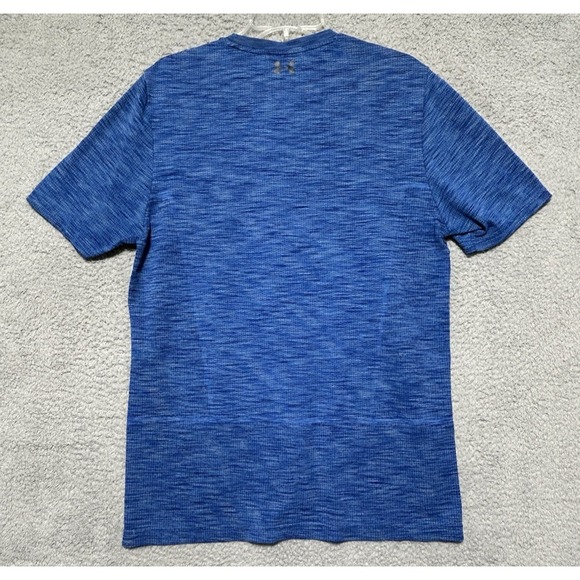Under Armour Threadborne Shirt‎ Mens M Blue Performance Heatgear Heather - Picture 9 of 10